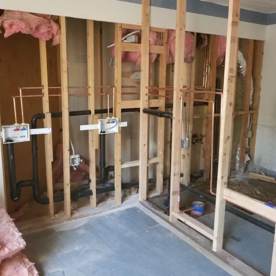 Copper pipe rough-in and plumbing installation in Richfield